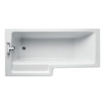 Ideal Standard Tempo Cube L-Shaped 1700 x 850mm Left Shower Bath, Panel & Screen