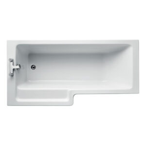Ideal Standard Tempo Cube L-Shaped 1700 x 850mm Left Shower Bath, Panel & Screen
