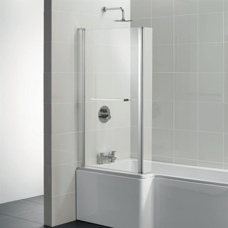 Ideal Standard Tempo Cube L-Shaped 1700 x 850mm Left Shower Bath, Panel & Screen