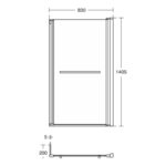 Ideal Standard Tempo Cube L-Shaped 1700 x 850mm Left Shower Bath, Panel & Screen