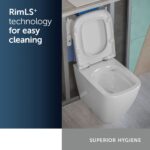 Ideal Standard i.life B RimLS+ Back to Wall Toilet Pan & Soft Close Seat Pack