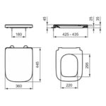 Ideal Standard i.Life B Rimless Close Coupled Toilet with Soft Close Wrapover Seat