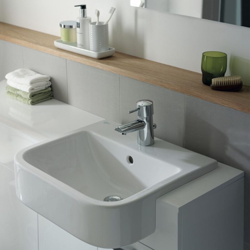 Ideal Standard Concept 50cm Semi Countertop Basin 1 Taphole