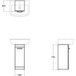 Ideal Standard Tempo Pedestal Unit 1 Door E3259 Gloss White