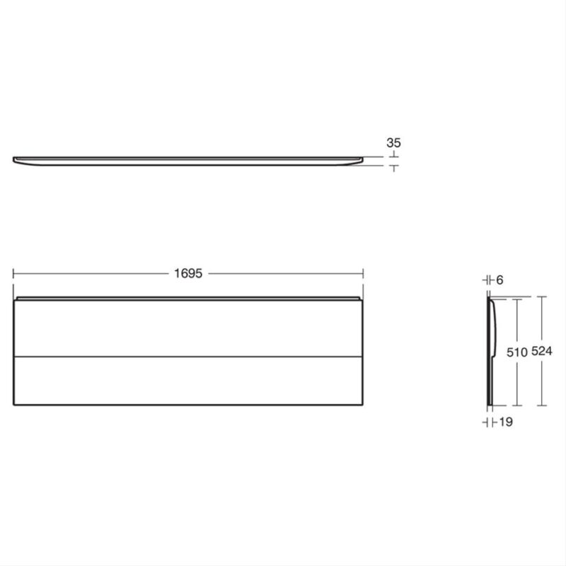 Ideal Standard Uniline 170cm Front Bath Panel E4130