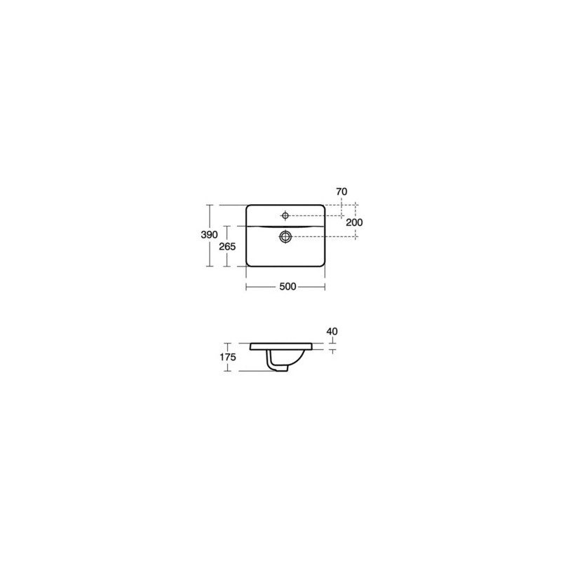 Ideal Standard Concept Cube 50cm Countertop Basin 1 Hole E5013
