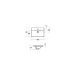 Ideal Standard Concept Cube 58cm Countertop Basin 1 Hole E5015