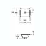 Ideal Standard Concept Cube 42cm Countertop Basin E5027