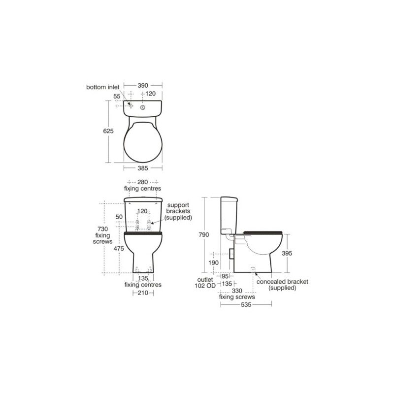 Ideal Standard Space Toilet Seat & Cover E7091