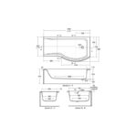 Ideal Standard Concept 170x70cm Shower Bath Right Hand E7315