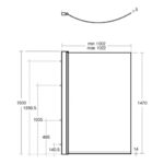 Ideal Standard Concept P-Shaped 1700 x 900mm Left Shower Bath, Panel & Screen