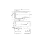 Ideal Standard Concept 170x70cm Shower Bath Left Hand E7316