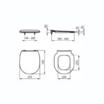Ideal Standard Concept Slim Toilet Seat & Cover Slow Close