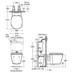 Ideal Standard Concept Wall Hung Toilet & Standard Seat
