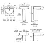 Ideal Standard Concept Arc 550mm 1 Taphole Basin & Full Pedestal