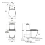 Ideal Standard Concept Arc BTW Close Coupled Toilet with Soft Close Seat