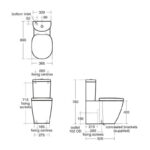 Ideal Standard Concept Arc Close Coupled BTW Toilet with Standard Seat