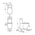 Ideal Standard Concept Arc Fully Back To Wall 4/2.6L Toilet with Standard Seat