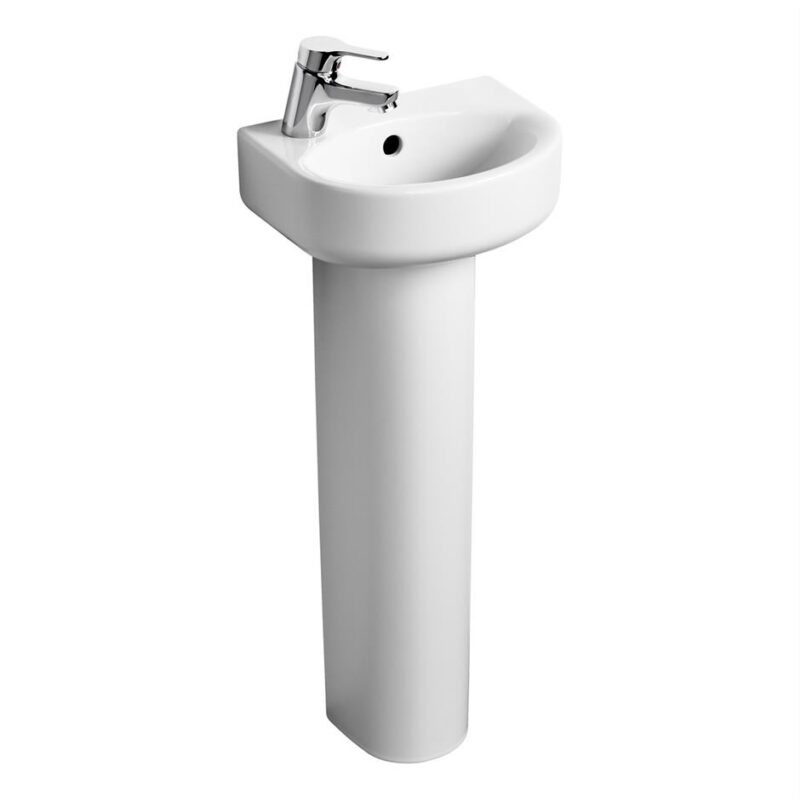 Ideal Standard Concept Arc 35cm Left Taphole Basin & Pedestal Ideal Standard Concept Arc 35cm Left Taphole Basin & Pedestal