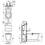 Ideal Standard Concept Freedom Rimless Wall Hung Toilet & Standard Seat