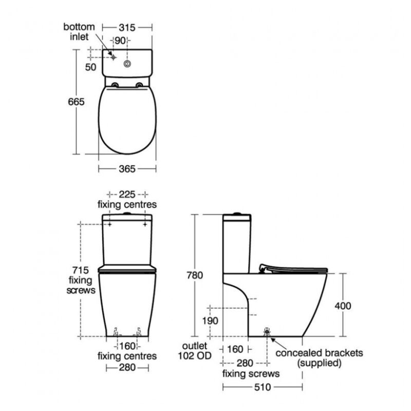 Ideal Standard Concept Aquablade 4/2.6 Litre Toilet with Soft Close Seat