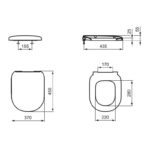 Ideal Standard Playa Toilet Seat & Cover Slow Close J4930