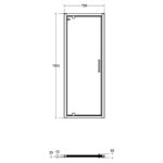 Ideal Standard Connect 2 800mm Pivot Shower Door K9392
