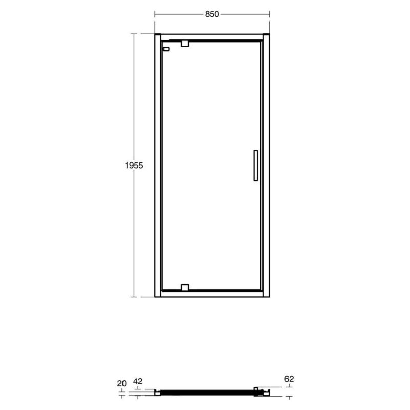Ideal Standard Connect 2 900mm Pivot Shower Door K9393