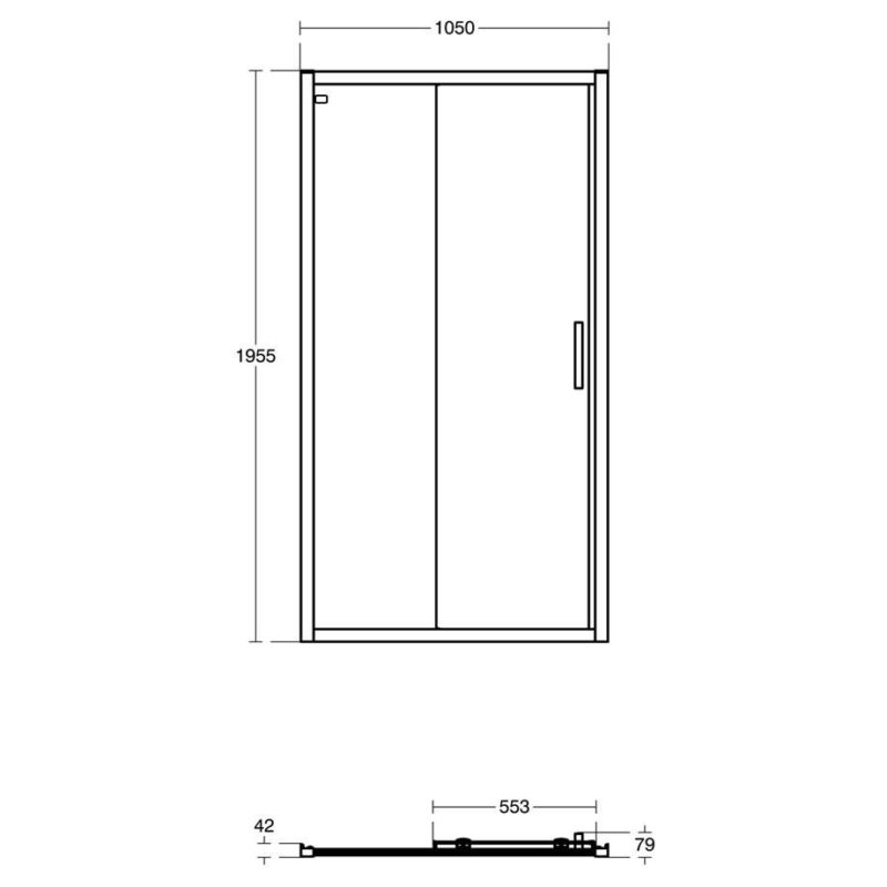 Ideal Standard Connect 2 1100mm Slider Shower Door K9395