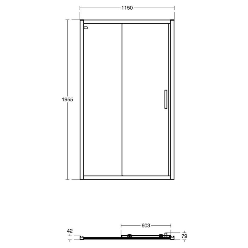 Ideal Standard Connect 2 1200mm Slider Shower Door K9396