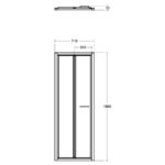 Ideal Standard Connect 2 760mm Bifold Shower Door K9397