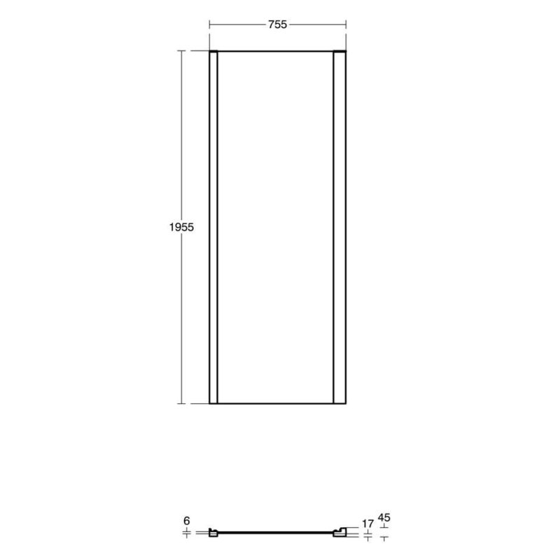 Ideal Standard Connect 2 800mm Side Panel K9415
