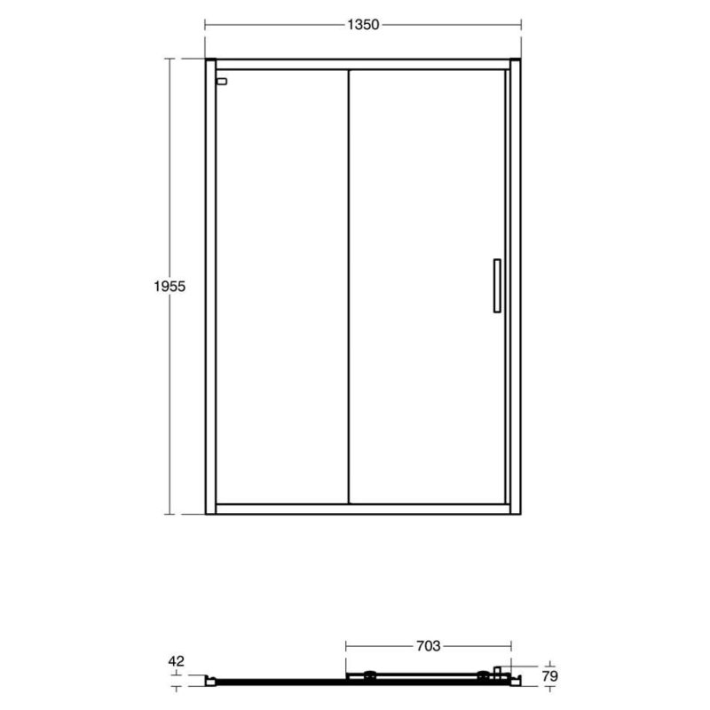 Ideal Standard Connect 2 1400mm Slider Shower Door K9426