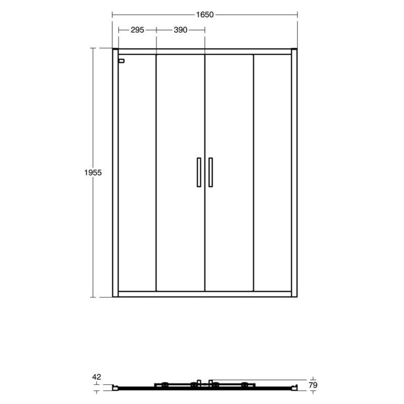 Ideal Standard Connect 2 1500mm 2 Door Shower Slider K9427