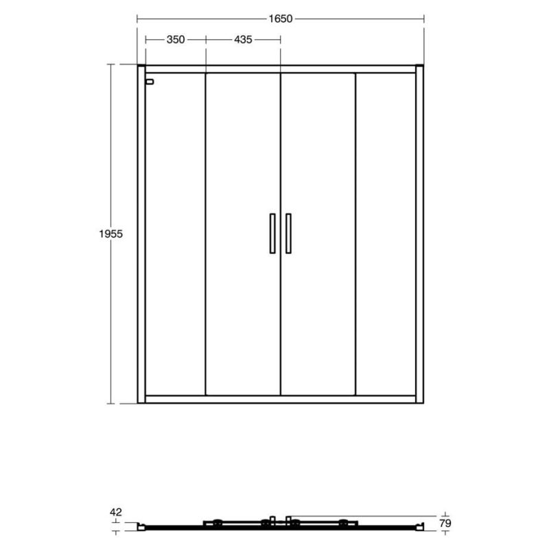 Ideal Standard Connect 2 1700mm 2 Door Shower Slider K9434