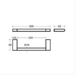 Ideal Standard Concept 30cm Towel Rail N1385