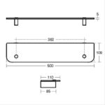 Ideal Standard Connect Glass Shelf 500mm N1392