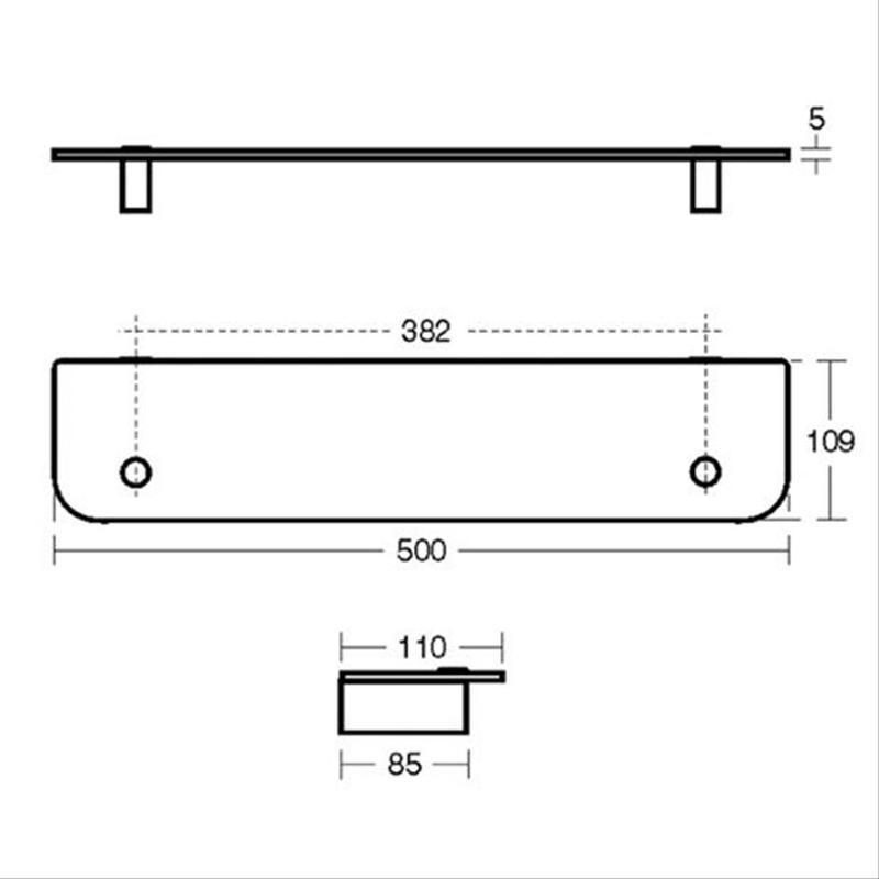 Ideal Standard Connect Glass Shelf 500mm N1392