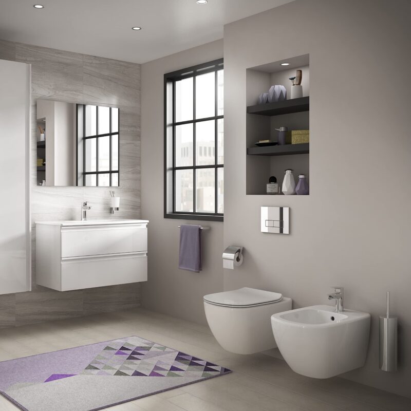 Ideal Standard Concept Toilet Brush with Wall Mount Holder N1396