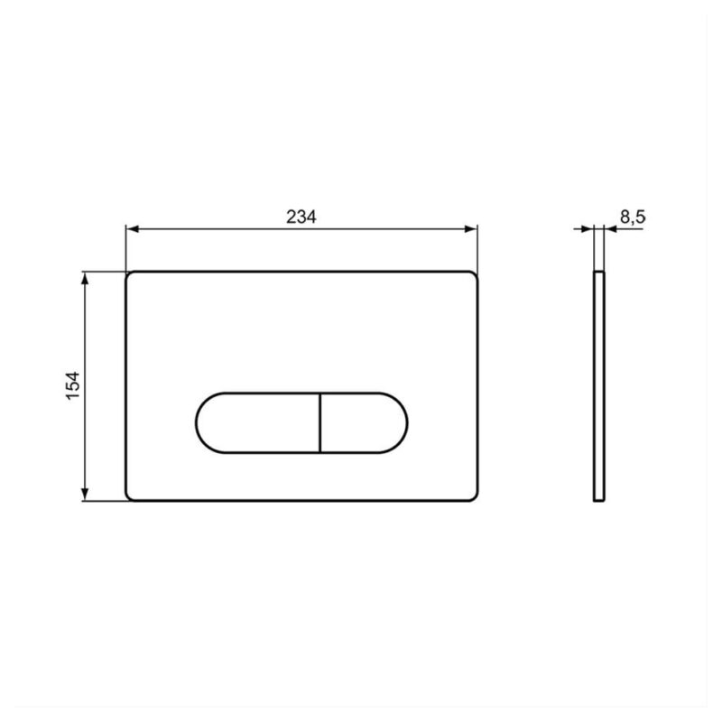 Ideal Standard Oleas M1 Mechanical Dual Flush Plate Chrome
