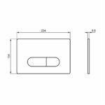 Ideal Standard Oleas Mechanical Dual Flushplate R0115 Matt Chrome