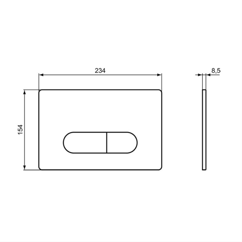 Ideal Standard Oleas Mechanical Dual Flushplate R0115 Matt Chrome