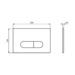 Ideal Standard Oleas P1 Pneumatic Dual Flush Plate White