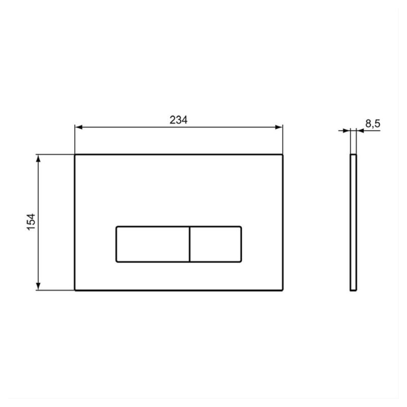Ideal Standard Oleas P2 Pneumatic Dual Flush Plate White