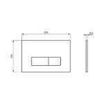 Ideal Standard Oleas M2 Mechanical Dual Flushplate White