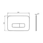 Ideal Standard Oleas P3 Pneumatic Dual Flush Plate Chrome R0124