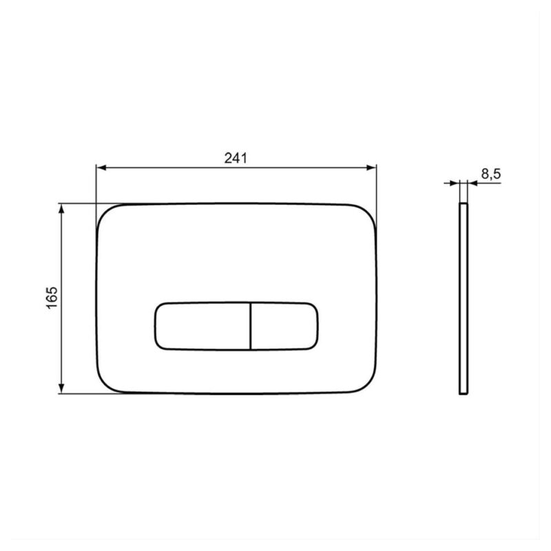 Ideal Standard Oleas P3 Pneumatic Dual Flush Plate Chrome R0124
