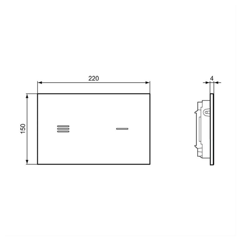 Ideal Standard Symfo NT1 Electronic Glass Dual Flush Plate Black R0129