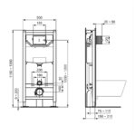 Ideal Standard Prosys 1150mm Height Mechanical Wall Hung WC Frame