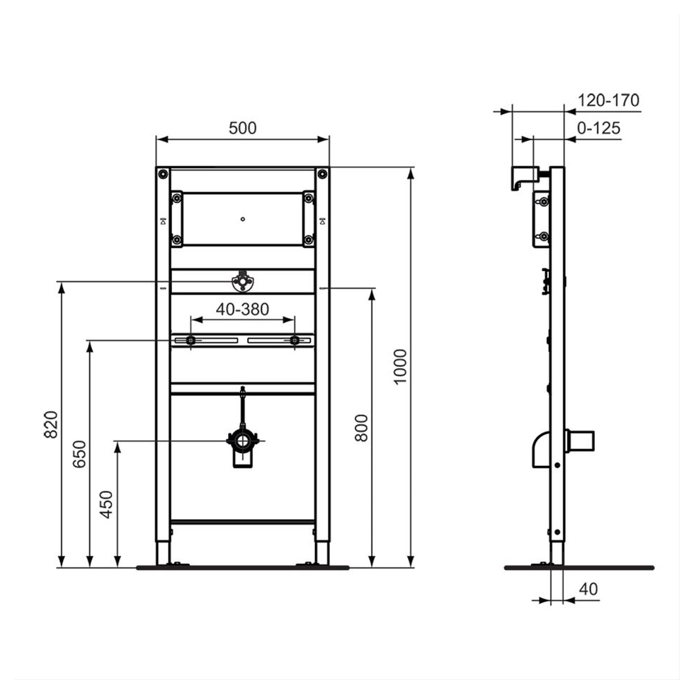 Ideal Standard Prosys Urinal Frame for Sensorflow (Specfic Urinals)